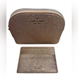 Kate Spade cosmetic pouch and card case.